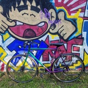 ROWER ANTYMATERIA MIEJSKI UNIKALNE MALOWANIE JAK NOWY