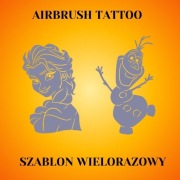 Zestaw szablonów do tatuaży Airbrush, facepainting,wielorazowy Frozen