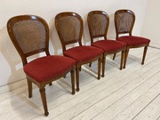 4 ELEGANCKIE TAPICEROWANE KRZESŁA MEDALION STAN BDB TRANSPORT CAŁA POLSKA 