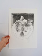 Tytuł „Martwa natura z cytrynami” oryginalny Rysunek Grafitowy