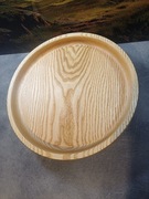 Ręcznie toczona patera z jesionu – naturalne drewno 37cm l Handmade