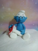 Smerf z masy cukrowej na tort 