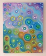 Własnoręcznie namalowany obraz na płótnie canvas kredka pastelowa 40x50 cm