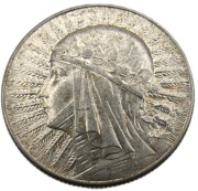 5 ZŁ Głowa Kobiety 1933 II RP, OKOŁOMENNICZA