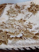 Koc Elway akryl 200x240 KWIATY NA BEŻU 