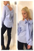  Błękitna Koszula Z Chokerem S/36, M/38, L/40