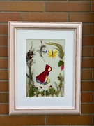 Suszone Kwiaty w Ramce Obraz Naturalna Dekoracja Boho- Czerwony Kapturek