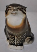 figurka porcelanowa  WYDRA   lata 80  NRD   Carl Scheidig