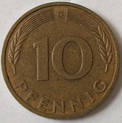 Monety 10 fenigów 1982G,1985D, 1990J,1990F,1992F,19893F,1995F RFN zestaw 2