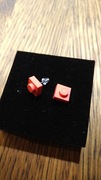 Kolczyki LEGO - łososiowy pin 1x1