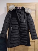 Kurtka płaszcz zimowy czarny z futrem 40 j.nowy