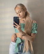 Kucyk doczepiany jasny blond 60 cm