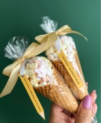 Rożki z piankami/bezikami – podziękowania dla uczniów, dzieci, gości