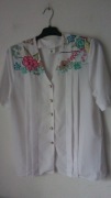 Bluzka w kwiaty 38/40 j.Nowa haft 