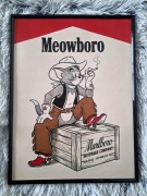 Zabawny plakat w ramce Meowboro Tom