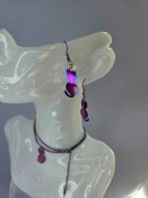 Zestaw | Naszyjnik i kolczyki | Tęczowe koty