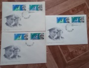 Całostki koperty z wizyty W.F. Bykowski i W.W. Tierieszkowa w Polsce 1963r