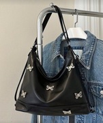 2w1 Koreański plecak torebka eko skóra w motyle 