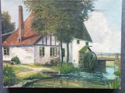 Obraz olejny, sielski, anielski 52,5 cm na 42 cm