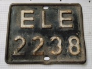 Stara tablica rejestracyjna .