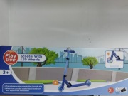 Hulajnoga składana niebieska dla dziecka koła LED lekka