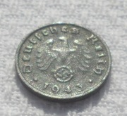 Niemcy III Rzesza 1 fenig reichspfennig 1943 G Karlsruhe Baden KM#97 Rzadki