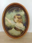 Stylowy obraz w owalnej ramie – retro / vintage