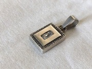 Stara srebrna zawieszka - Cyrkonia art.jewellery