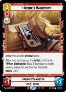 Star Wars: Unlimited - SEC - Nemik's Manifesto (L)