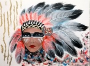 Obraz akrylowy,, INDIANKA " 60cm x 80cm