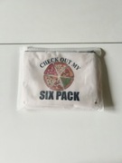 Piórnik nowy beżowy z nadrukiem