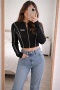 Bluza Shein Angel czarna dopasowana motor alternative