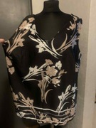 C&A bluzka tunika top oversize duża wzory kwiaty bez rękawa