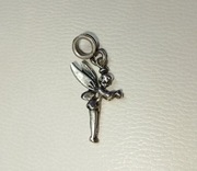 Charms Srebro 925, Elf Wróżka Wisząca, Srebro Oksydowane (postarzane).