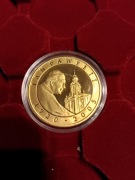 Srebrna moneta 10zł Jan Paweł II 1920-2005 platerowana z 2005 r.