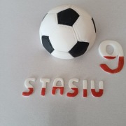 Piłka nożna na tort figurka cukrowa pi