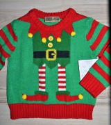 351*  Świąteczny sweter Elf Skrzat 2/3 lat_ 92/98 cm
