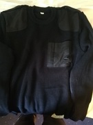 Sweter mundurowy (oficerski) czarny półgolf z pagonami rozmiar 176/102