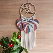 Makrama na kole z imieniem łapacz snów imienna