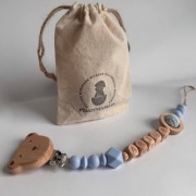 ZAWIESZKA DO SMOCZKA DREWNIANA-SILIKONOWA + IMIĘ