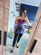 Finders Keepers elegancki gorset rozkloszowanym taliowany L