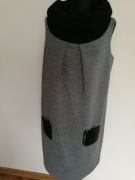 MOSCHINO Sukienka Ręcznie Szyta Italy R S M Z Golfem Zdobiona 