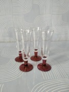 Kieliszki do likieru 4 sztuki szkło vintage 