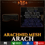 Diablo 2 Resurrected Arachnid Mesh ARACH XBOX NINTENDO