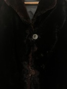 Futro czarne PRL prawdziwa skóra , lata  1975 - 1978