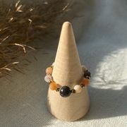 Pierścionek Odrodzenia z Różowym i Peruwiańskim Opalem