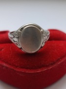 Srebrny sygnet męski  pr. 800  zdobiony rozmiar 18