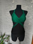 Nowy strój kąpielowy zielono czarny 40 kod1037