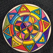 Talerz ręcznie malowany 