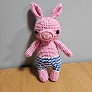 Maskotka świnia świnka amigurumi pluszak szydełko